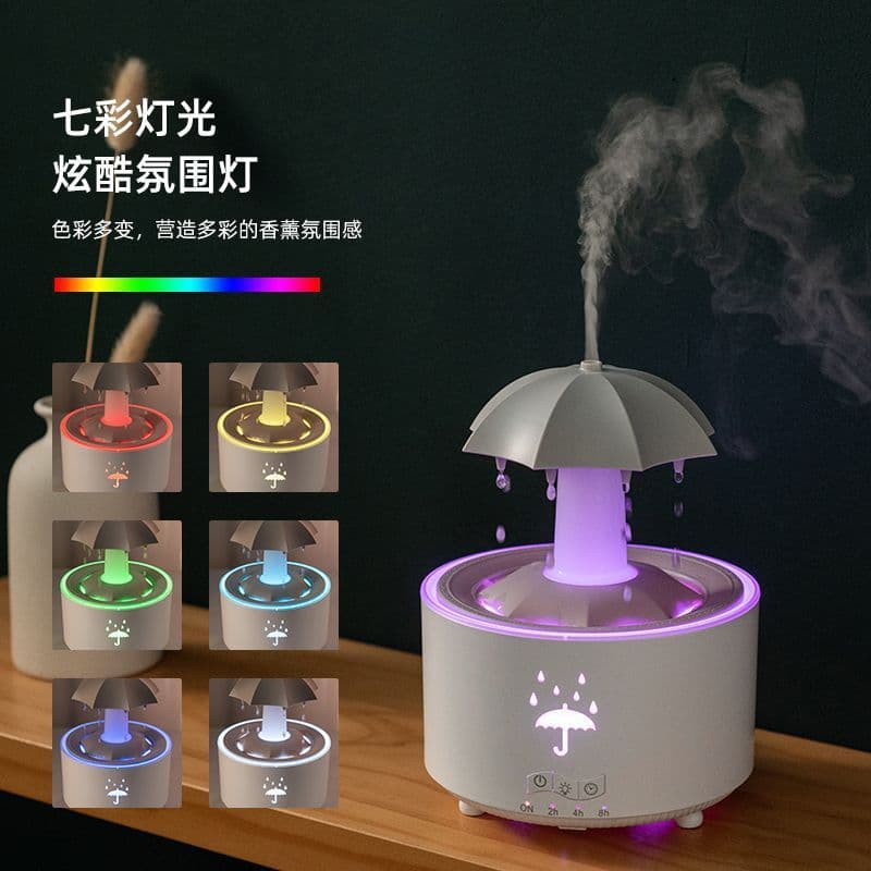 Nova máquina de fragrância gota de chuva difusor de óleo essencial doméstico Desktop rotativo Waterdrop umidificador esc
