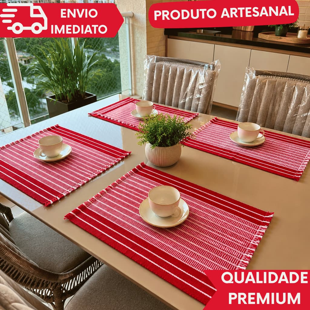 Sousplat Jogo Americano Tecido Premium para Mesa de Jantar