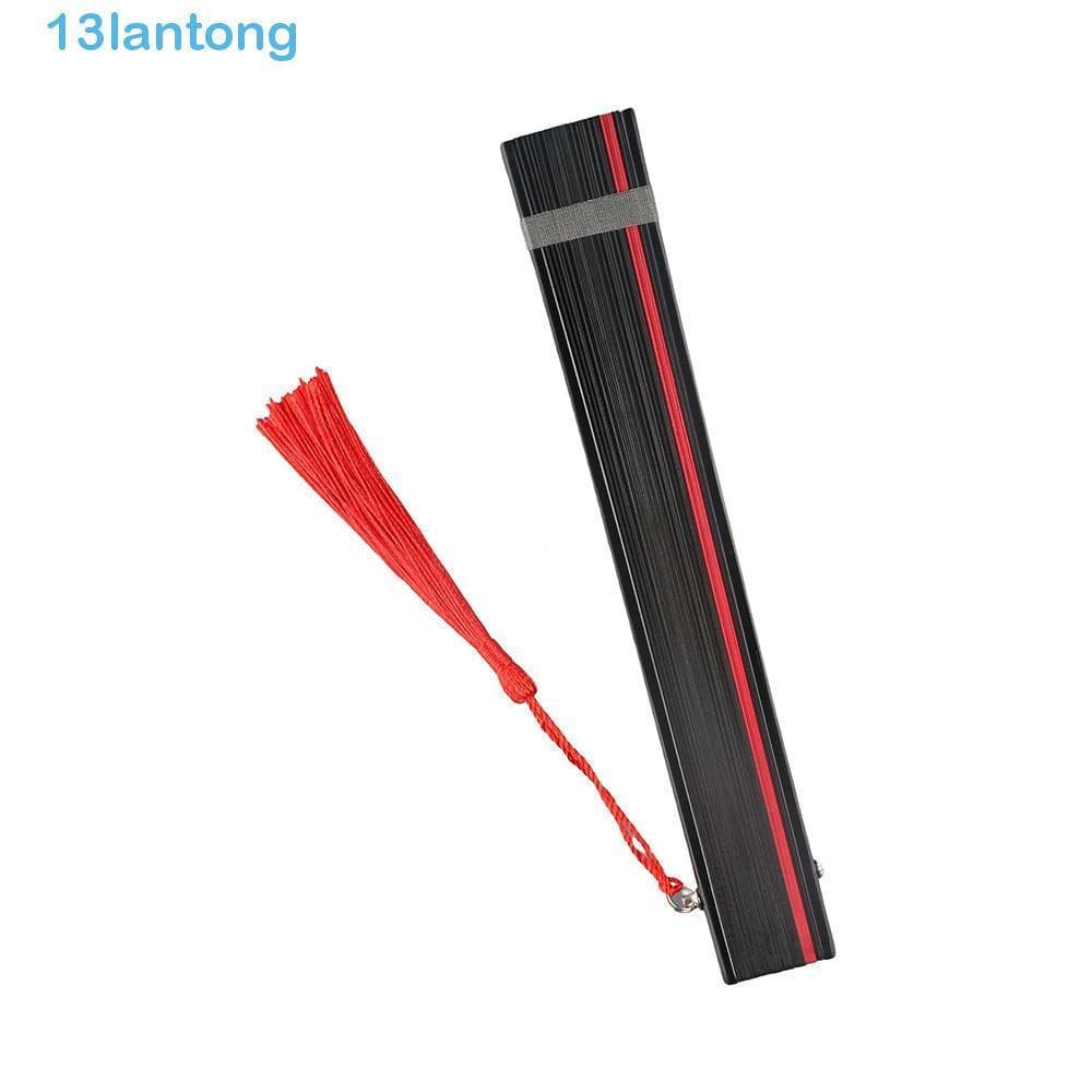 LANTONG Leque De Bambu Preto Feito À Mão Compacto Dobrável Dança Clássica