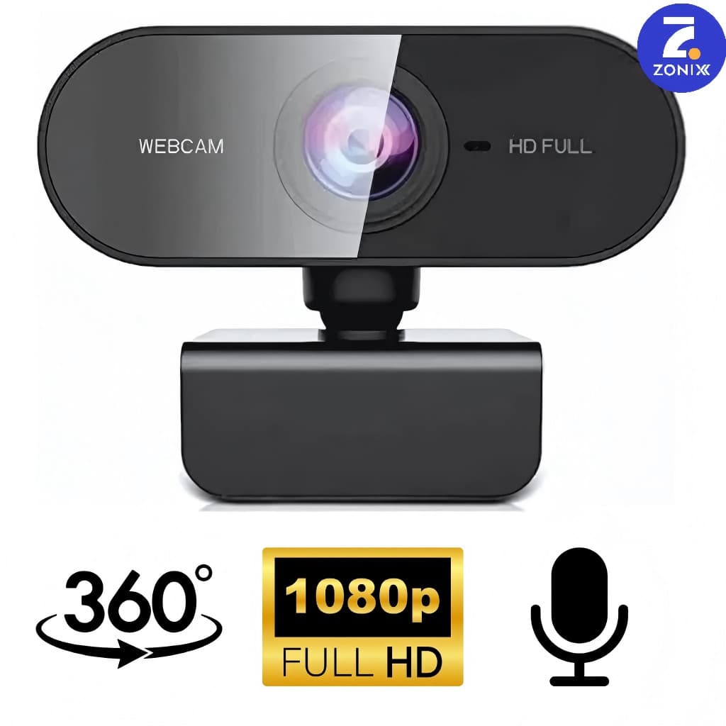 Webcam Câmera Full Hd 1080p Microfone Pc Notebook Home Office Zonix