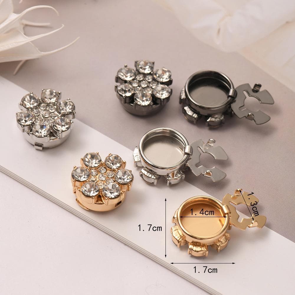 Europeu americano Cross-Border flor abotoaduras moda novo estilo camisa abotoaduras elegante diamante senhoras camisa de