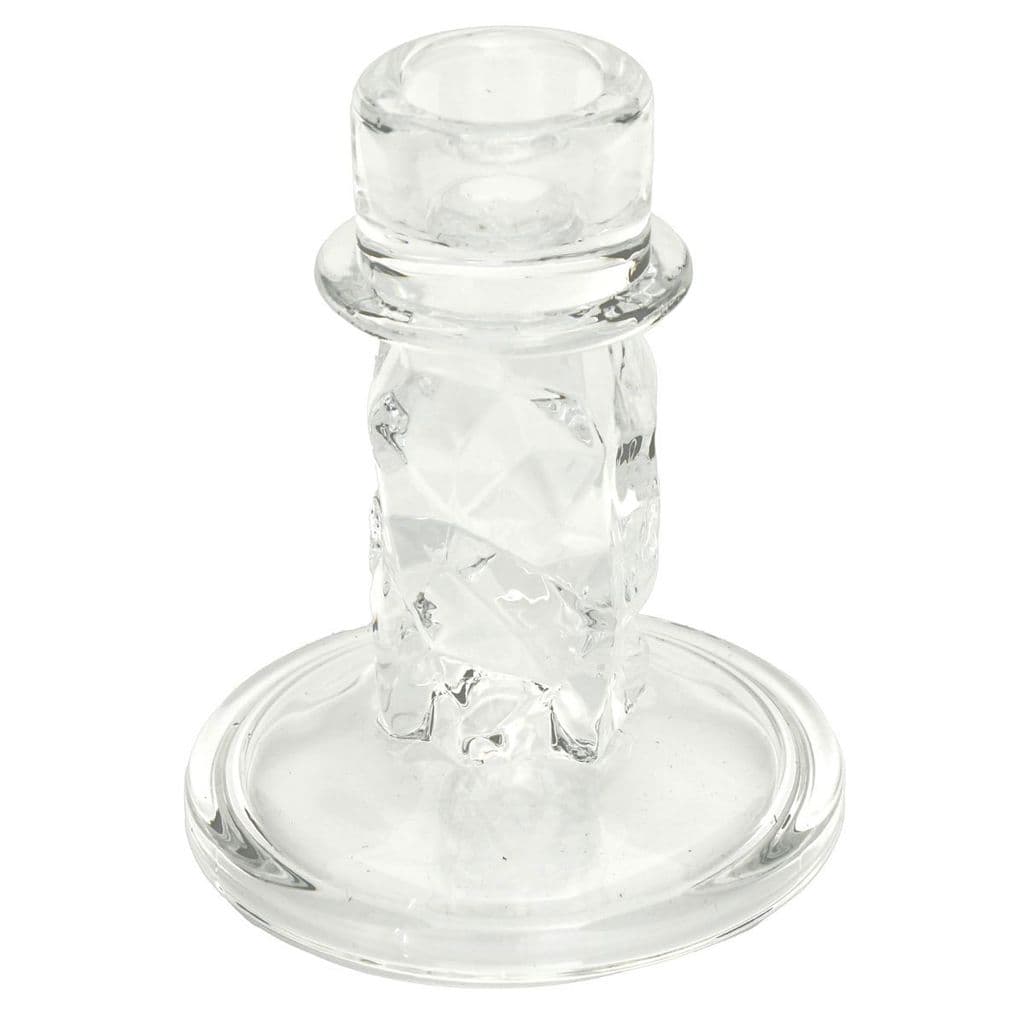 Castiçal de Vidro Porta Vela Enfeite Minimalista 10 cm Sofisticado Decoração Elegante Eventos Mesa Posta Decorativo
