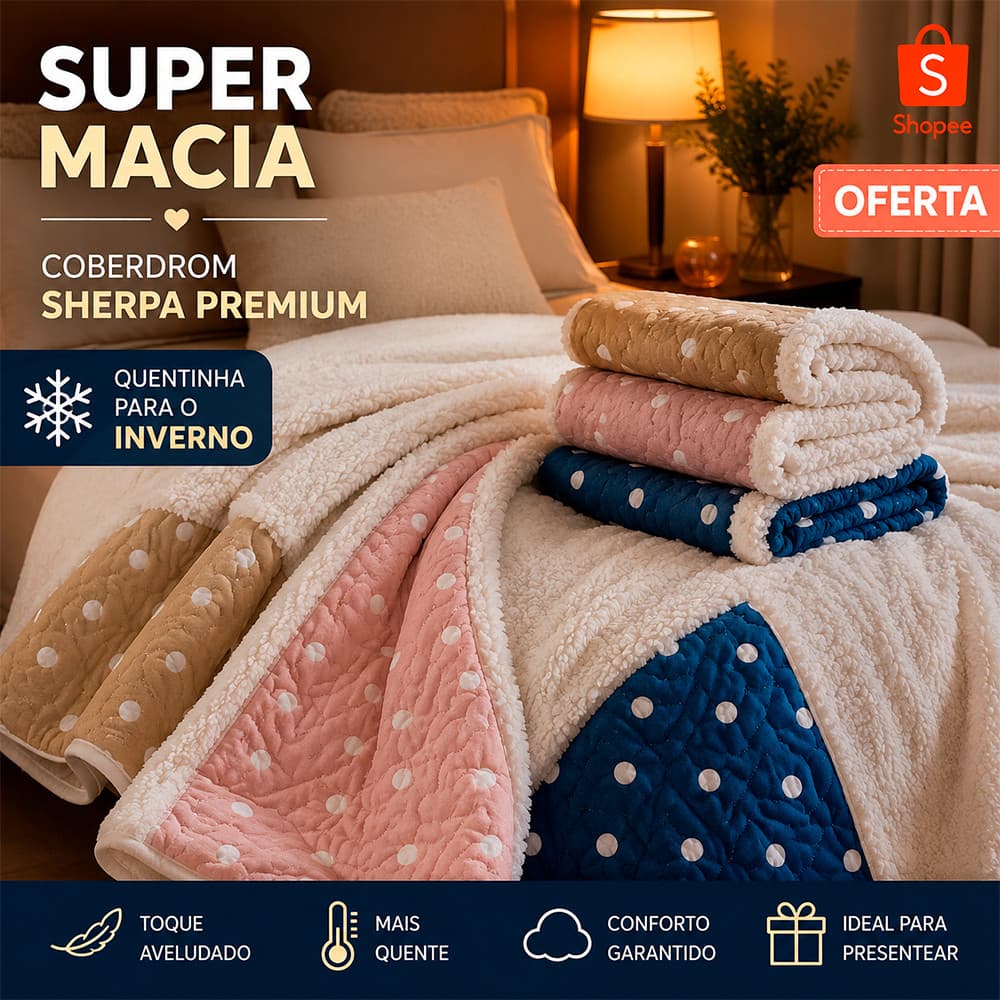 Cobredom Cobertor Cobre Leito Edredom Toque Macio Dupla Face Poliéster 195x215 Casal Envio Rápido!!!