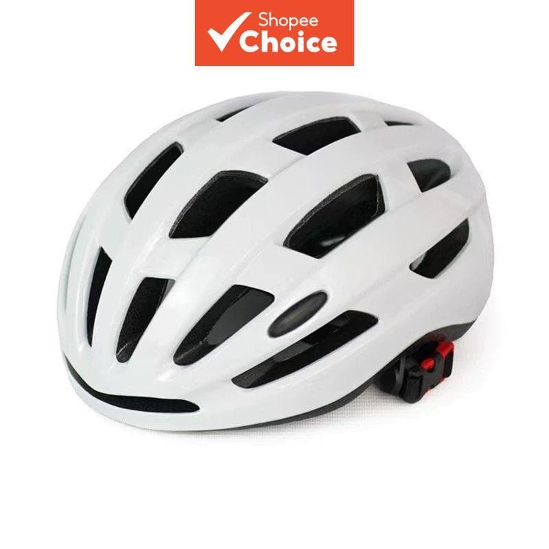 Capacete De Bicicleta Unissex Com Design De Uma Peça , Segurança Ventilado Para Estradas De Montanha Luz LED