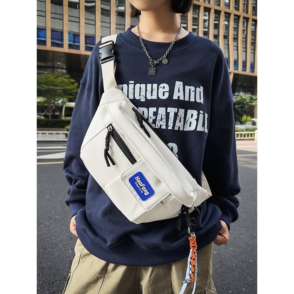 Street Wear saco de peito meninos Casual All-Match bolsa de ombro masculina pequena mochila na moda menino saco do mensa