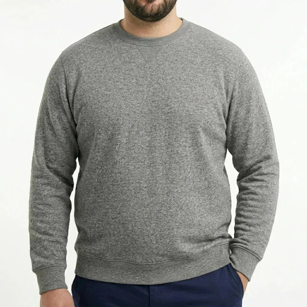 Moletom Masculino Plus Size Gola Careca Blusa De Frio
