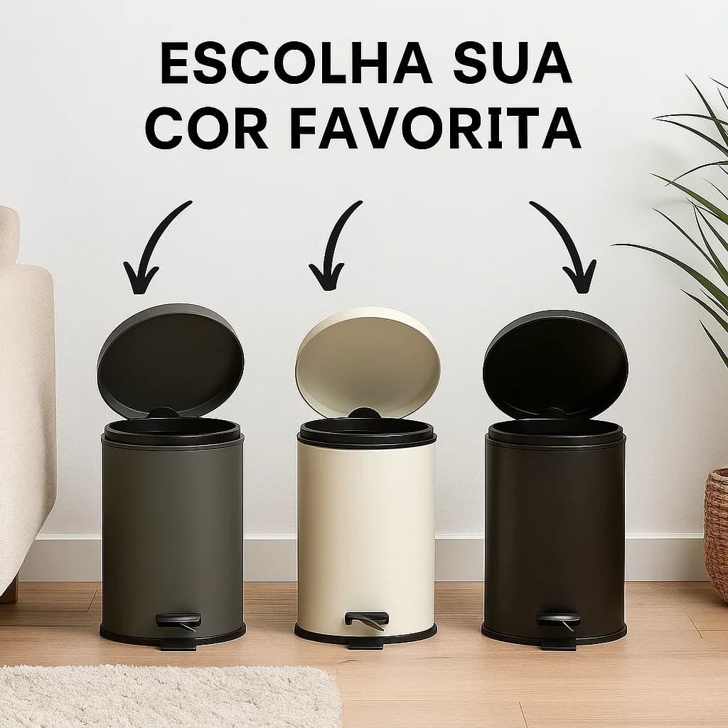 Lixeira Joga Sujeira Descarta Balde Cesto Papel Cozinha Casa Banheiro Folha Organizar