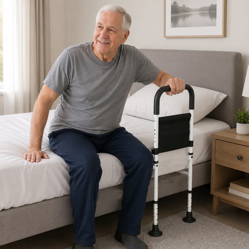 Grade Apoio Antiqueda Para Cama Resistente Aço Inox