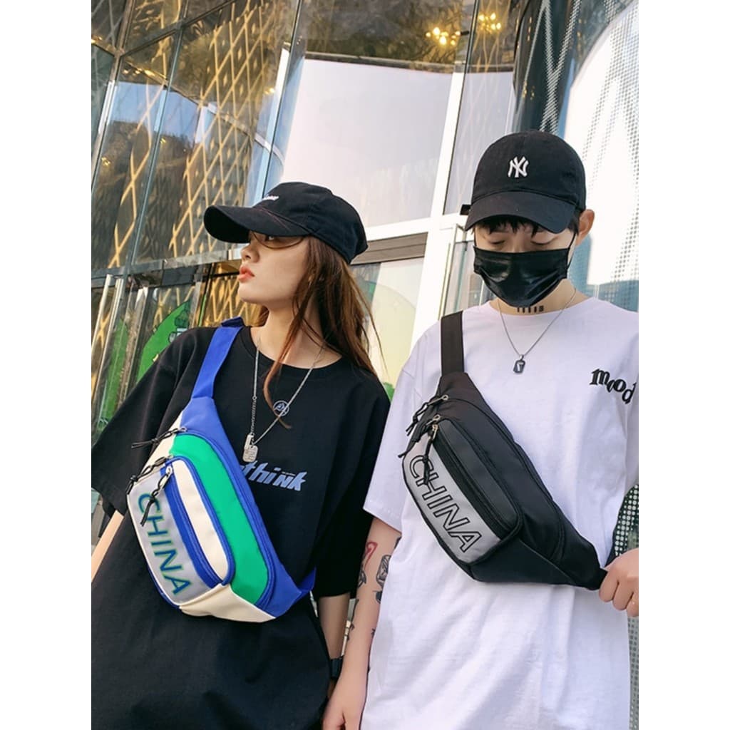Casal saco de peito dos homens esportes casuais meninos saco do mensageiro feminino Street Wear pequena mochila moda sac