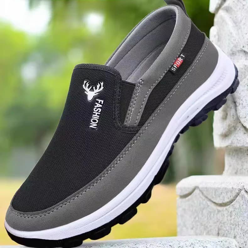 Sapatos de pano antigos de Pequim, sapatos de trabalho resistentes ao desgaste para canteiro de obras masculino, meia-id