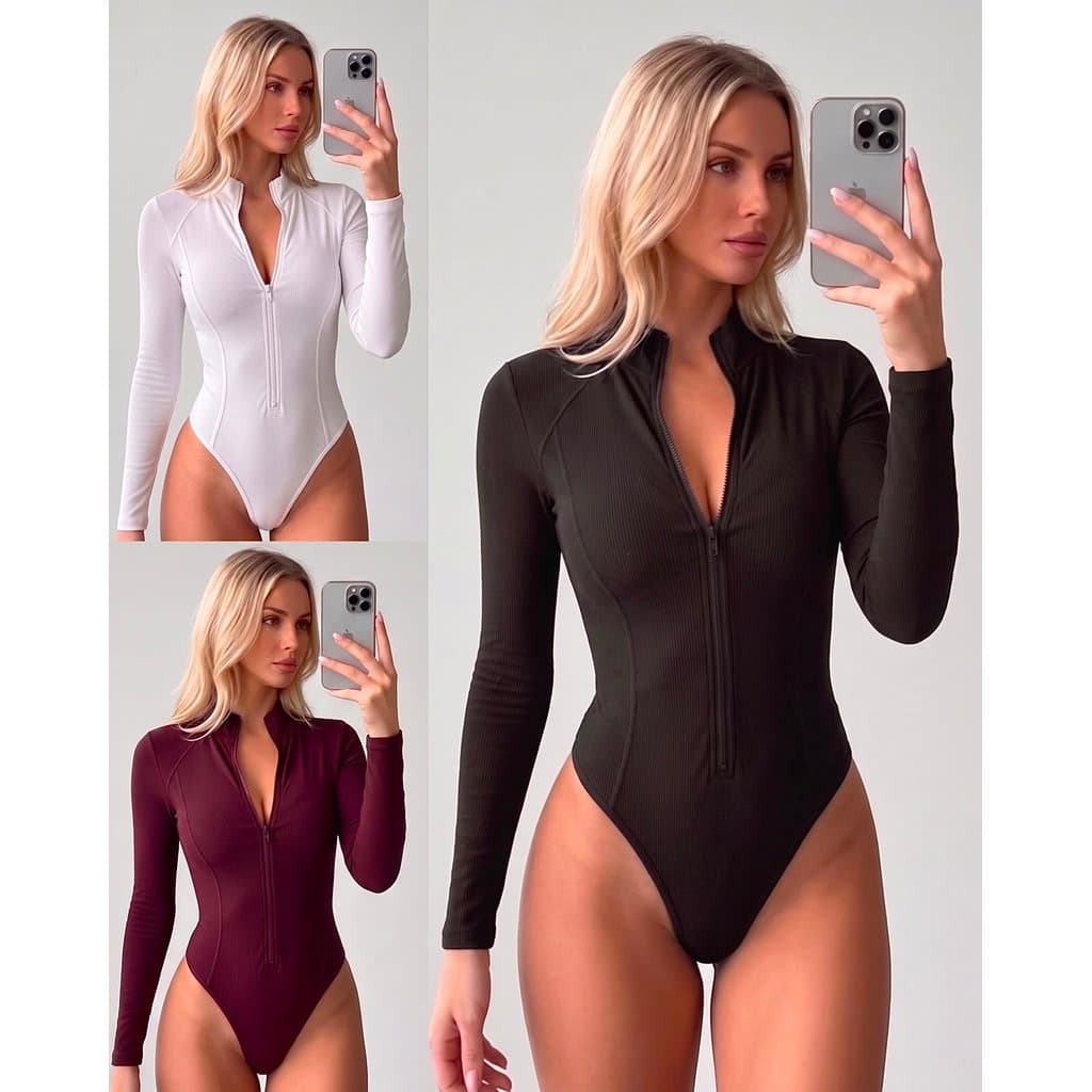 Body Segunda Pele Feminino Térmico Quentinho Por Dentro Manga Longa Inverno