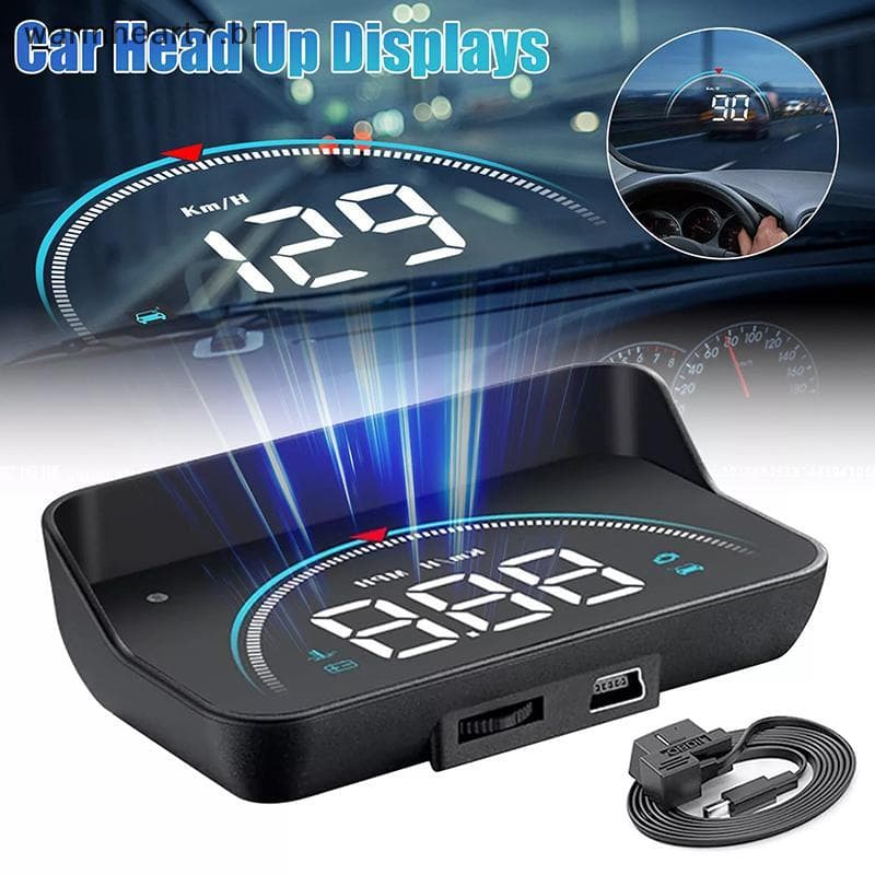 Quente M8 Carro HUD Head Up Display OBD2 Aviso De Excesso De Velocidade Automático Eletrônico Temperatura Da Água LED Pr