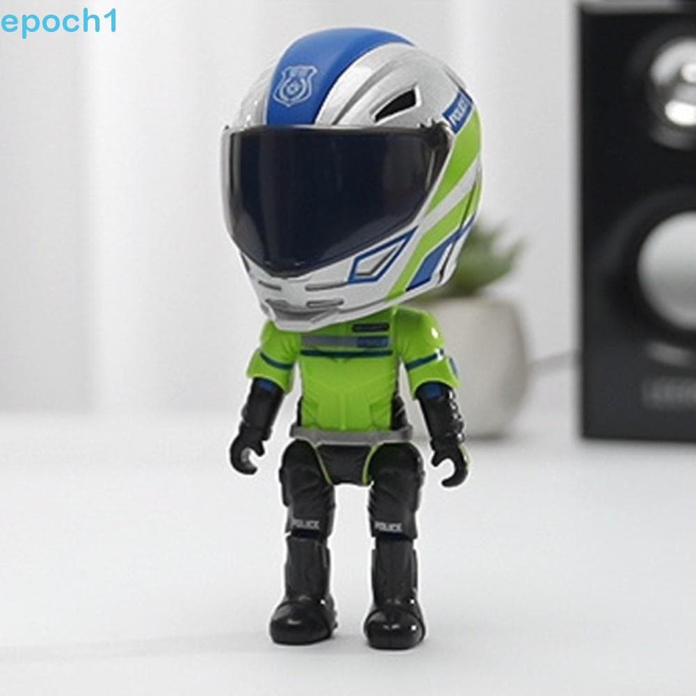 EPOCH1 Simulado Boneca Do Piloto Da Motocicleta , Brinquedo Capacete Liga Mobilidade Conjunta Dos Membros Móveis ,
