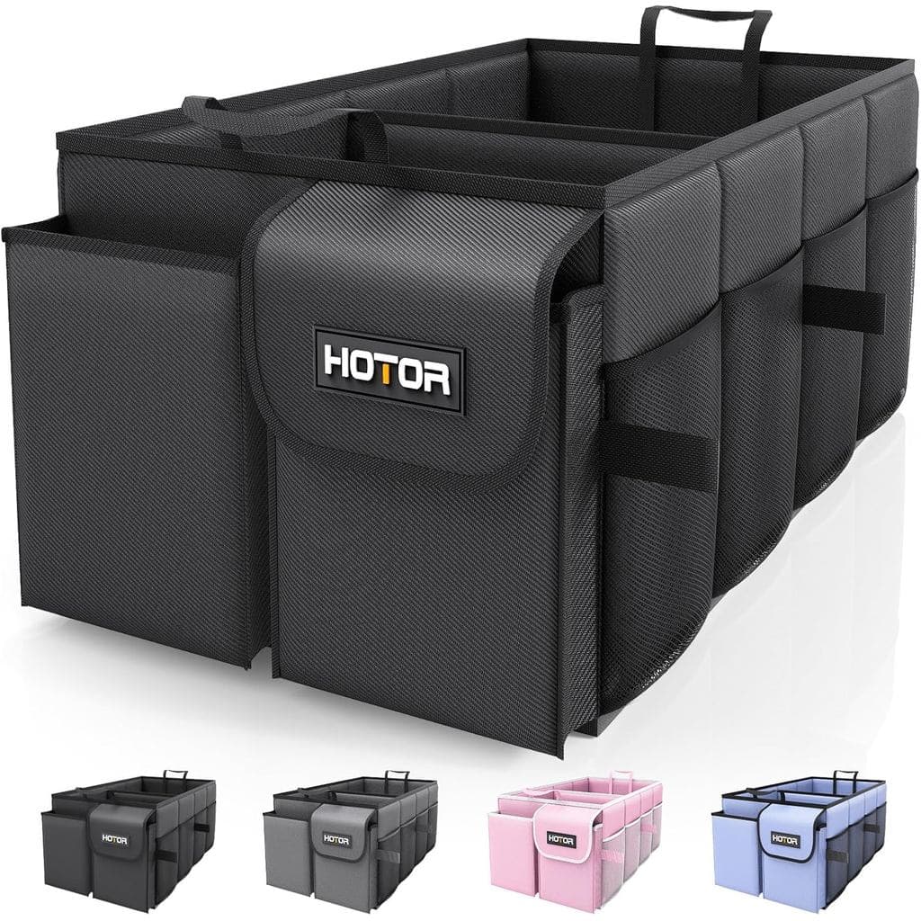 Organizador de Porta-Malas HOTOR - Organizador de Carro, Organizador de Porta-Malas Dobrável para SUVs e Sedans, Organiz