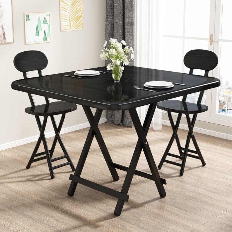 Mesa dobrável para uso doméstico, conjunto simples de mesa e cadeiras dobráveis para espaços pequenos, mesa portátil par