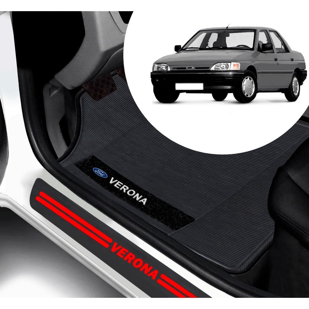 Kit Tapete E Soleira De Porta Ford Verona Universal Carro personalizado