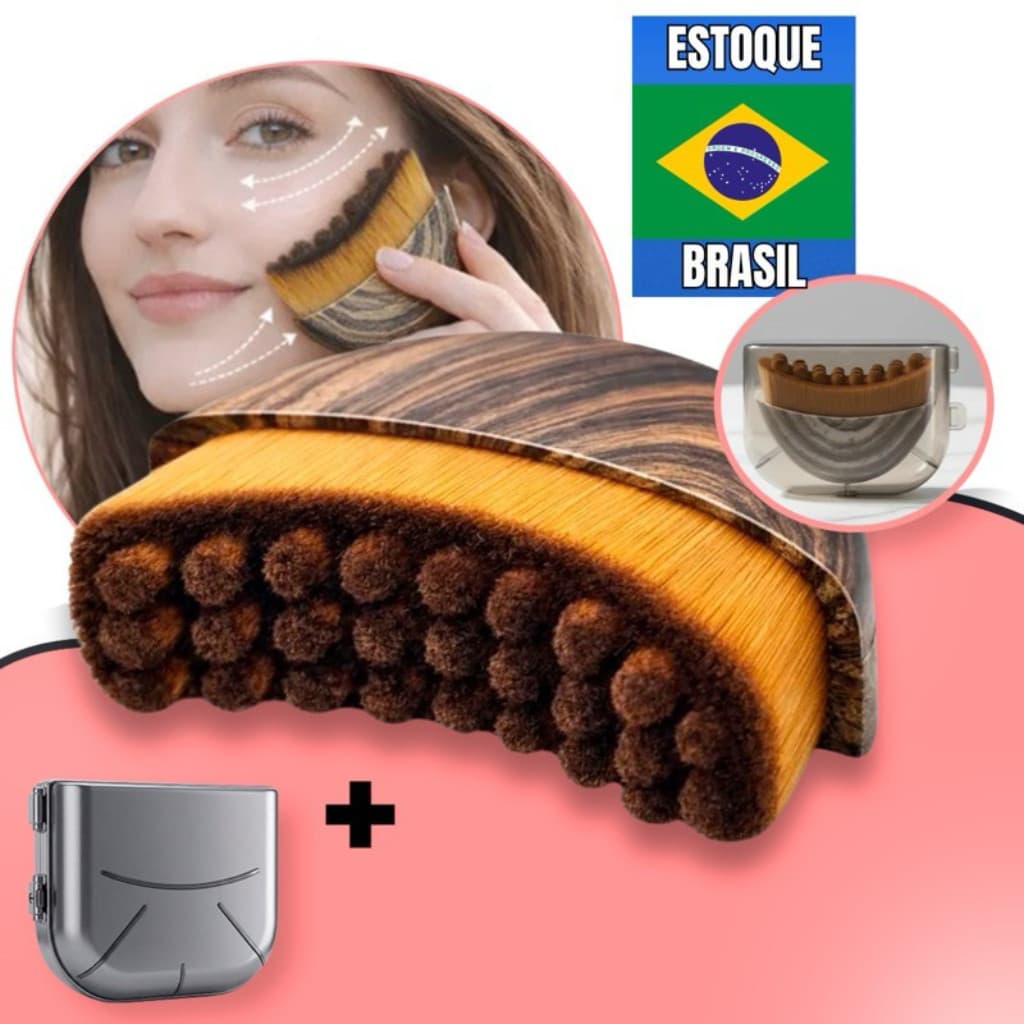 Ergonomic Soft Lymphatic Drainage Massage Brush for Facial Contouring and Jaw Facial lifting Brush