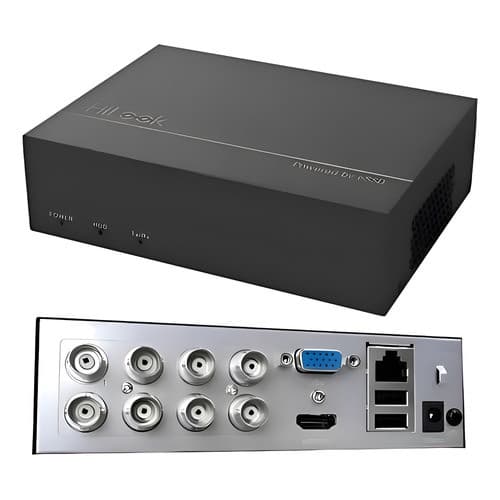 Gravador De Vídeo De Câmeras De Segurança Hilook Dvr-e08q-b De 8 Canais 127/220v
