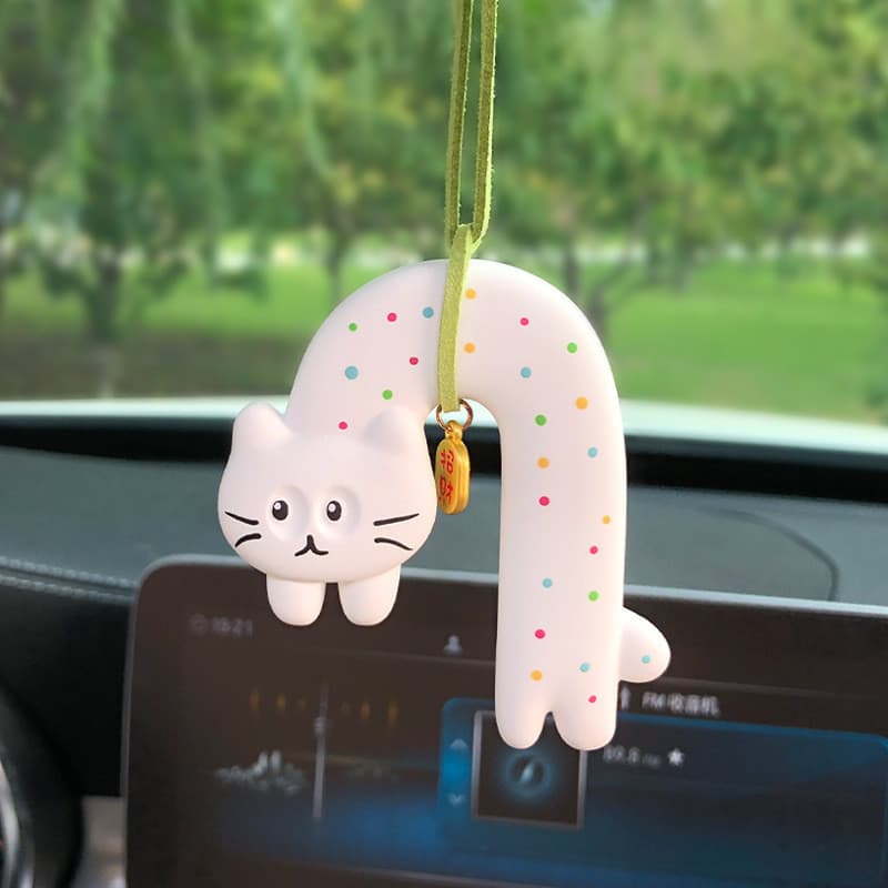 Pingente para espelho retrovisor de carro, decoração criativa para carro para meninas, aromatizador de ar para carro em