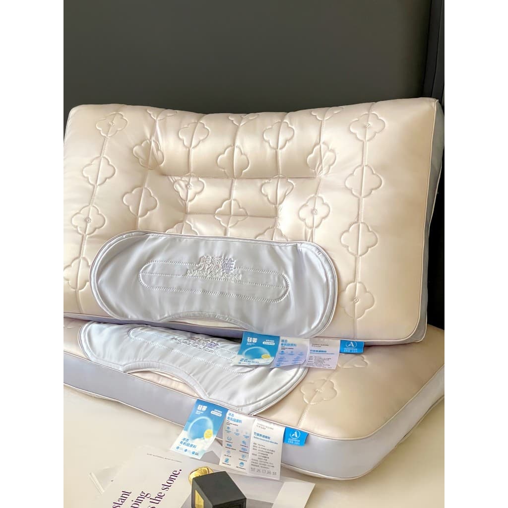 R ROLAND LIVE Carvão de Bambu Fonte Nutritiva Travesseiro de Silicone Respirável Travesseiro Doméstico Suporte para Pesc