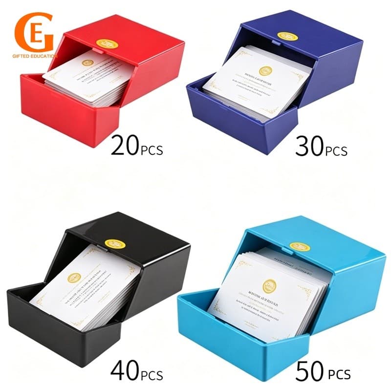Botão De Pressão Flip Caixa De Cartão De Plástico Portátil Nome Caso De Armazenamento Foto Pequeno Gadget Organizador Vá