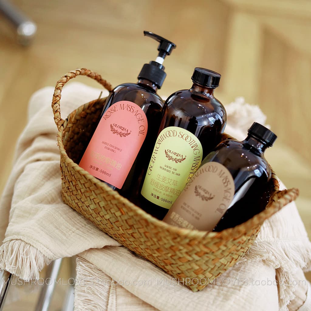 OLORISA OLORISA Óleo de Massagem Corporal 500ml Raspagem Massagem Rosa Lavanda Gengibre Absinto Óleo Essencial