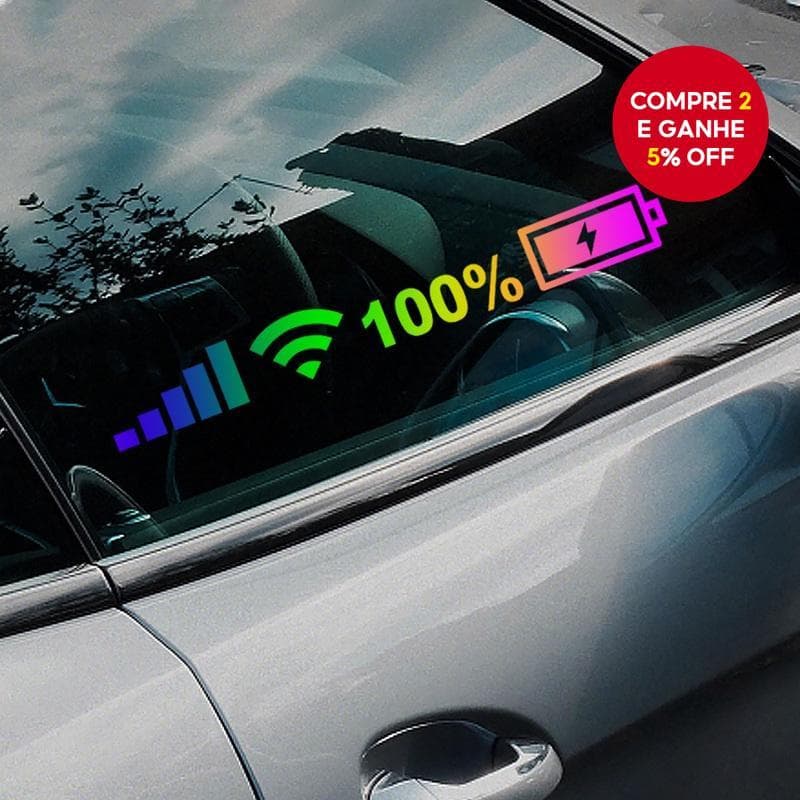 Adesivo De Vinil Para Carro Com Padrão De Carregamento WiFi Personalizado Em PVC A Laser E Decoração De Decalque