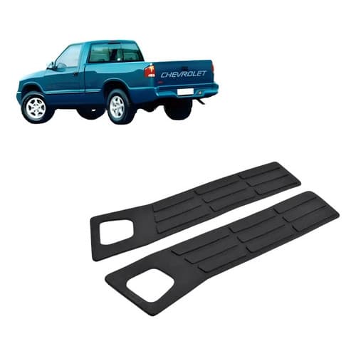 Par Pisante Lateral Para-choque Chevrolet S10 95 00 Preto