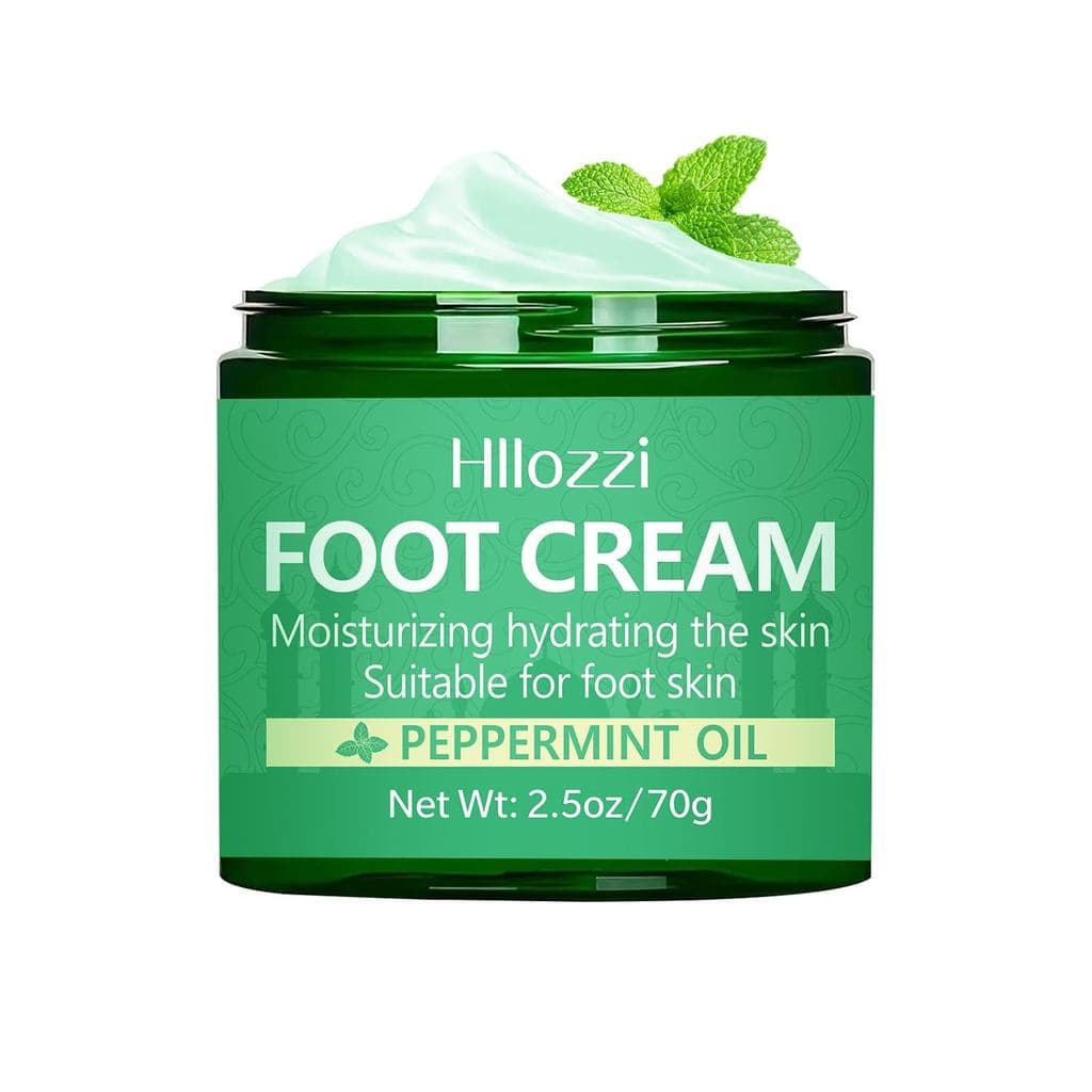 Creme para os Pés com Óleo de Hortelã-Pimenta para Calcanhares e Pés Secos e Rachados, Creme Ultra-Hidratante e Suavizan