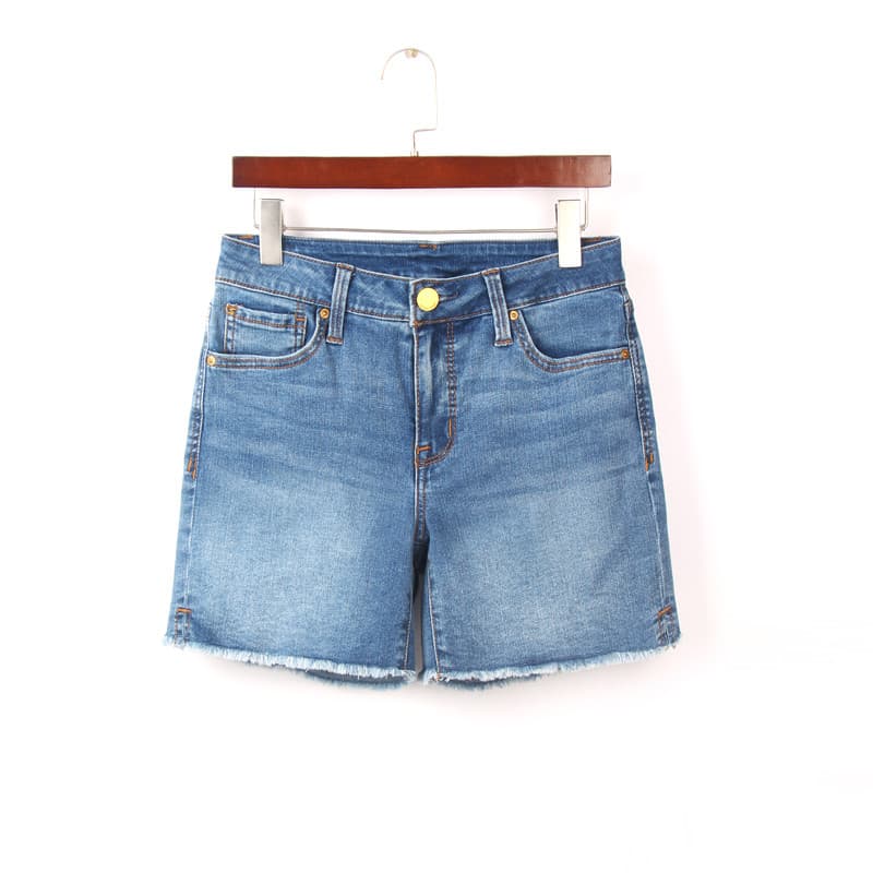 Verão fino três quartos calças Jeans desgastados feminino comércio exterior pedido Original tamanho grande cintura alta