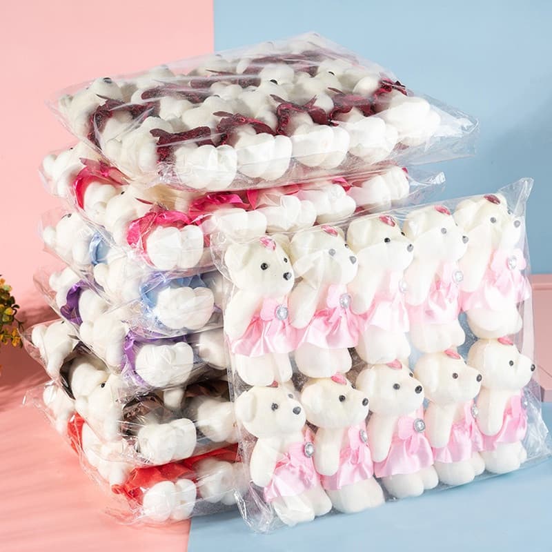 10pcs Urso de Espuma Buquê de Boneca de Espuma Dia dos Namorados Decoração de Aniversário de Casamento KI7O