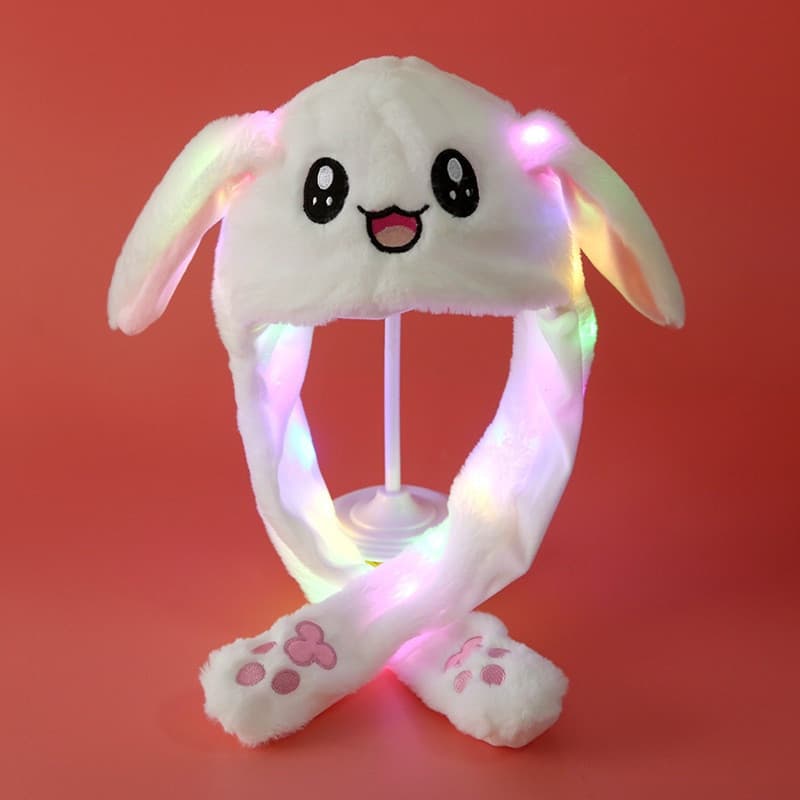Chapéu De Coelho Com Claro LED/Orelha/Touca Longa Desenho Que Se Movendo