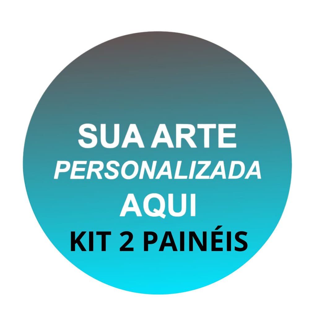 Kit 2 Painéis Redondos Personalizados Festa Aniversário 1,50m