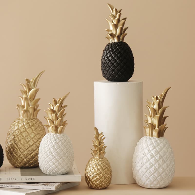 Novo nórdico simples luz luxo abacaxi cerâmica dourado criativo casa sala de estar entrada modelo sala decorações suaves
