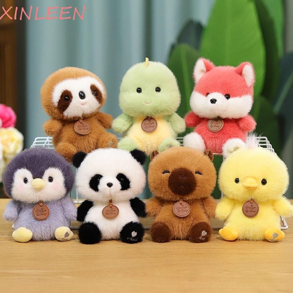 XINLEEN Bichos Sentados De Pelúcia , Gato Preguiça Panda Vermelho Elefante Boneca Brinquedo Capivara De Desenho Animado