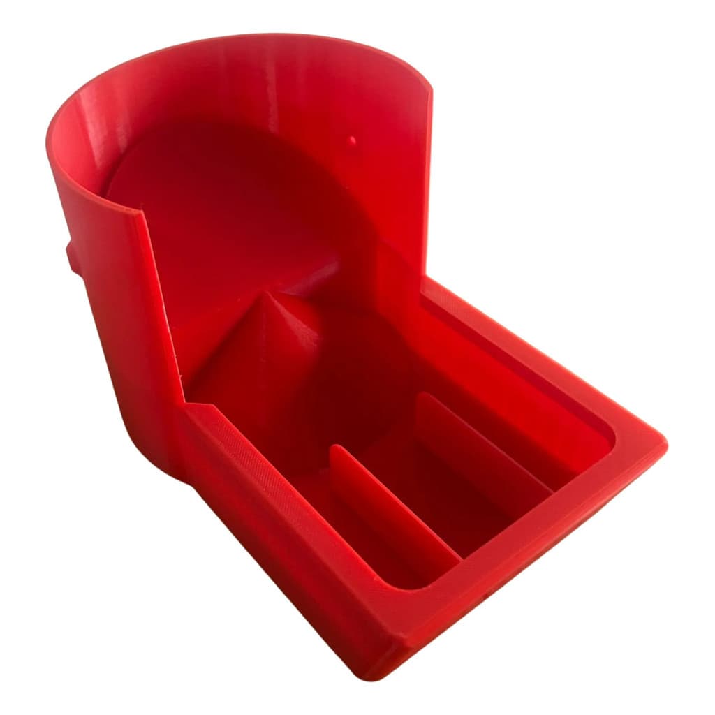 Comedouro Para Frangos Anti Desperdicio Galo Galinha Ração Sn Vermelho