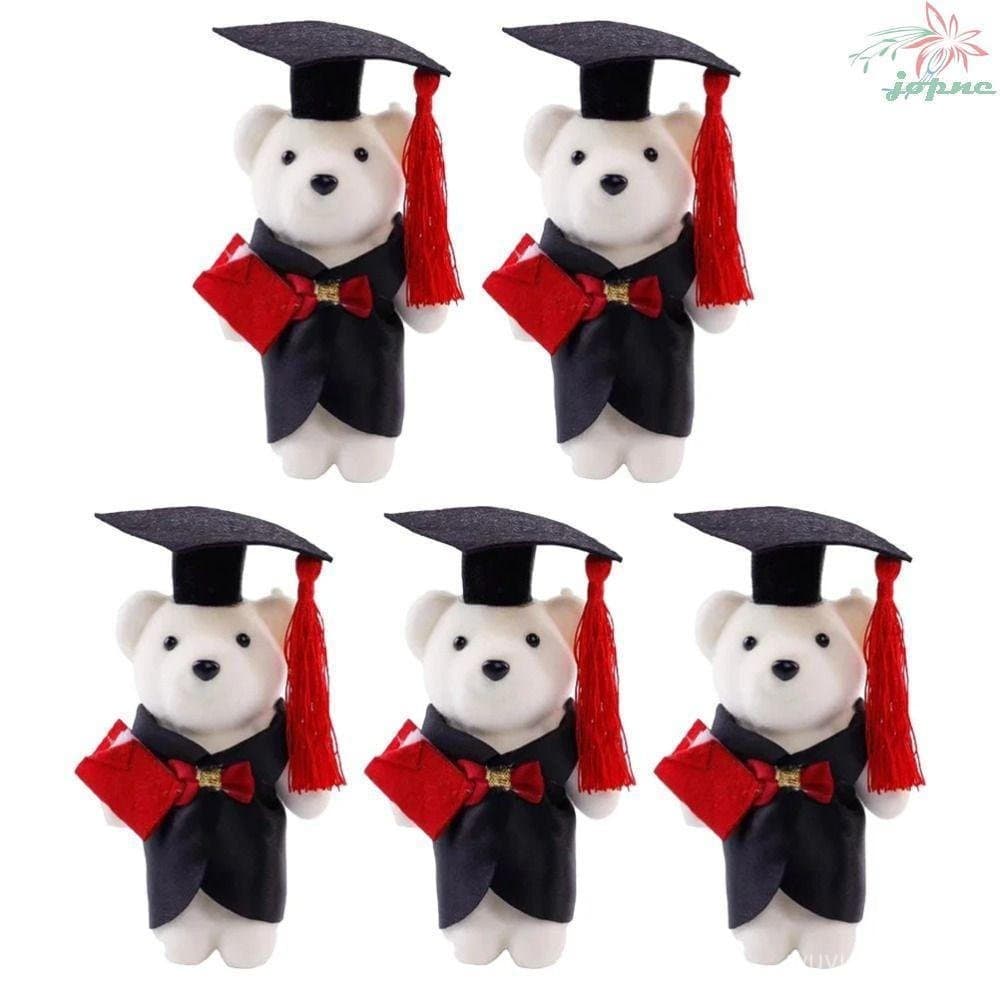 JOPNE 10 Pçs/set Boneca Urso De Formatura , Temporada Espuma Mini Buquê De Flores , Pelúcia
