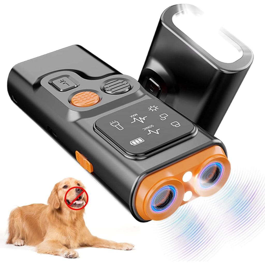BarkGuard Pro, Dispositivo Anti-Latido para Cães, Dispositivos Deterrentes de Latido com Display HD e Lanterna LED, Reca
