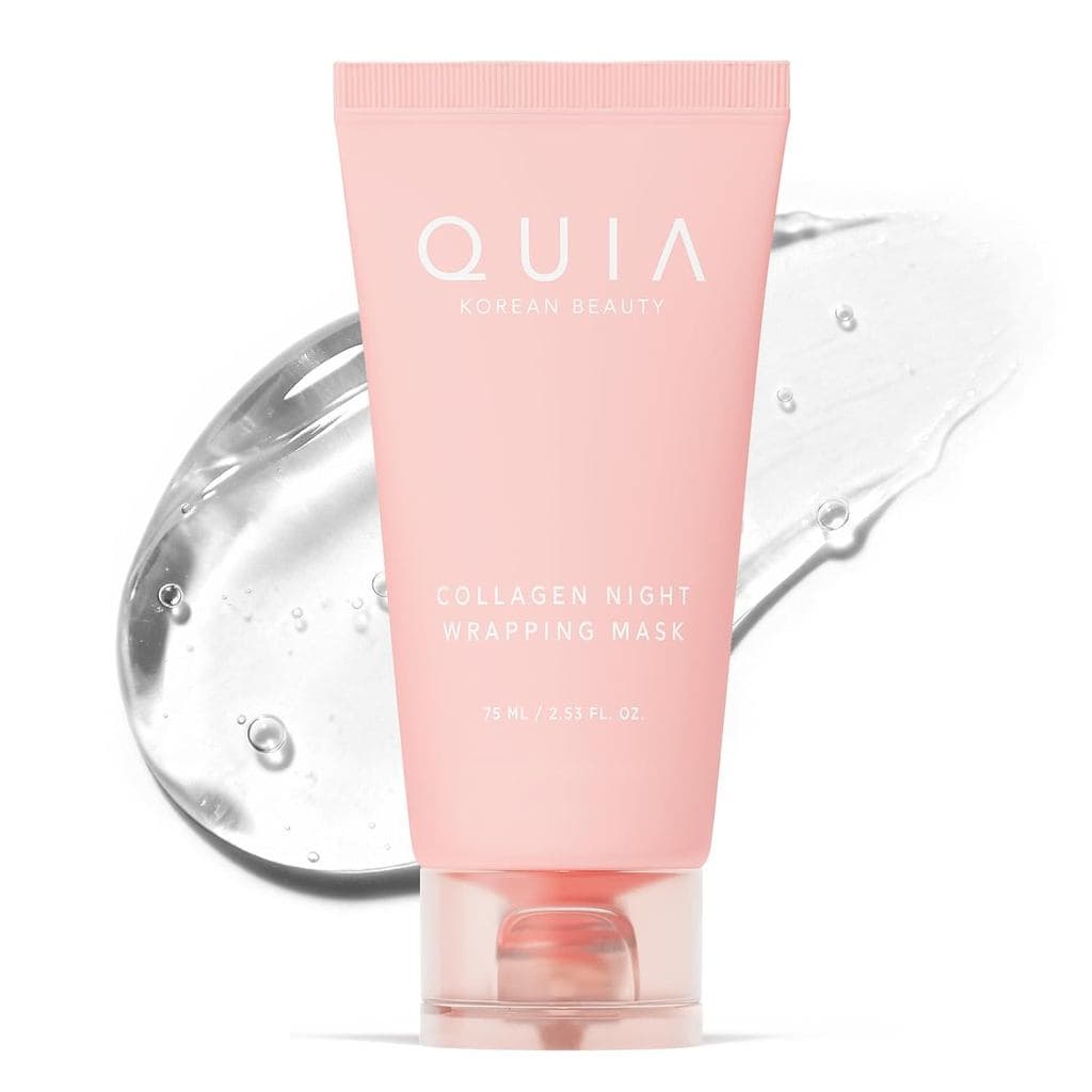 Máscara Facial de Colágeno QUIA 75ml - Aparência 92% Mais Firme - Peeling Noturno para Pele de Vidro - Cuidados com a Pe