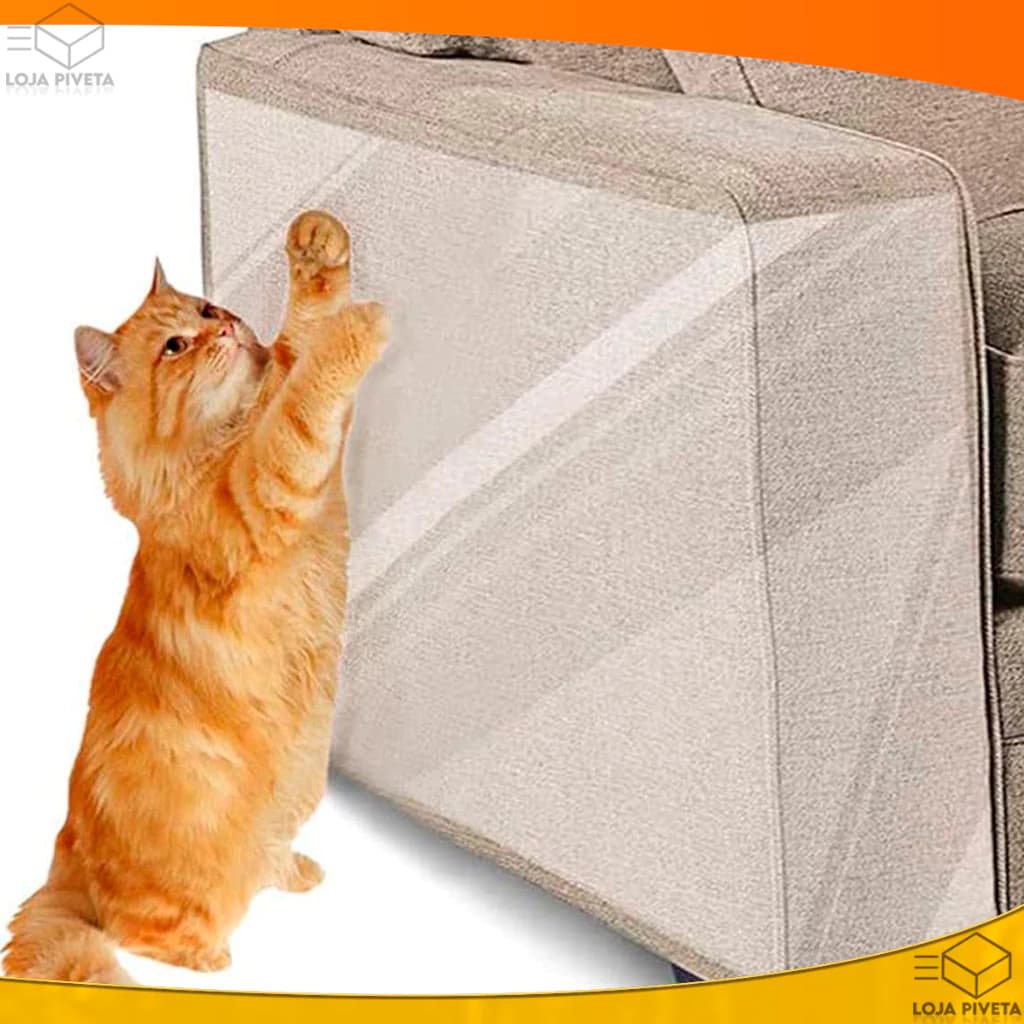 Adesivo Protetor Sofá Anti Arranhão Para Gatos PVC 3M x 30CM OFERTA