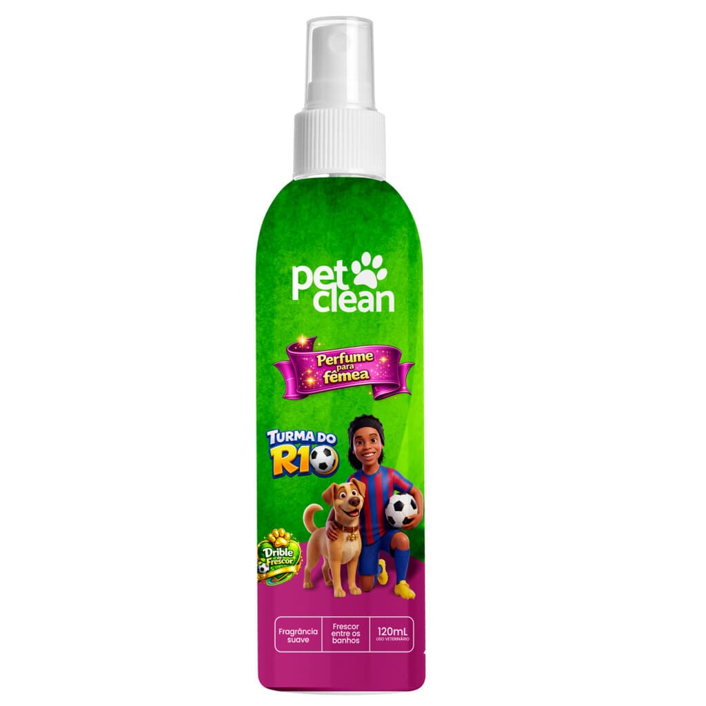 Perfume Fêmea Pet Clean Caes e Gatos Turma do R10 120ml