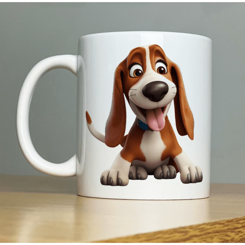 Caneca Cachorro Efeito 3D Impressão Realista Personalizada de Porcelana para Presente Xícara Cachorrinho