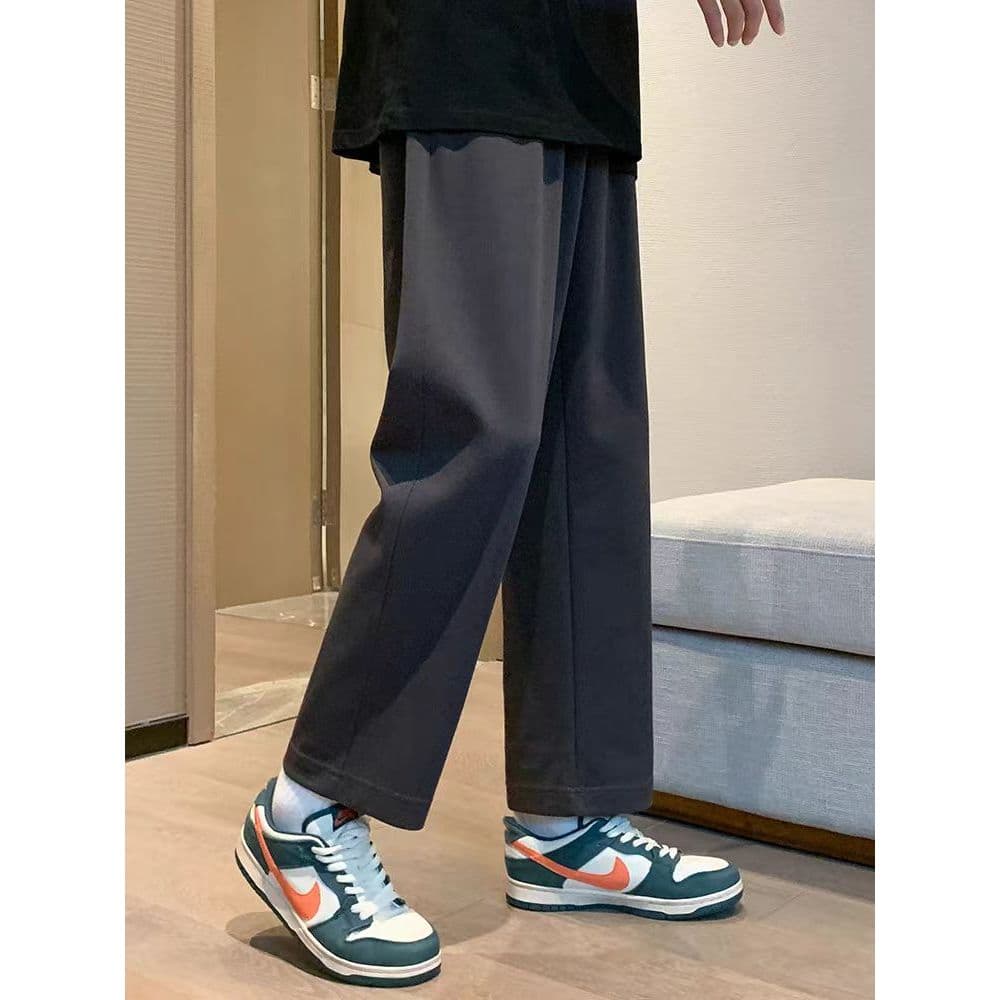 Primavera verão novo estilo calças retas dos homens 2026 novo estilo solto calças casuais calças esportivas estilo calça