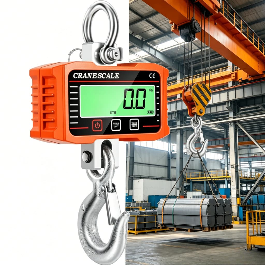 Balança Digital Suspensa 2000kg com Gancho LCD para Guindaste Industrial