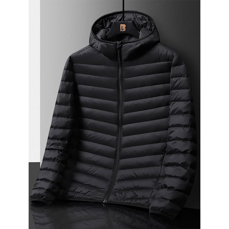 Jaqueta leve para baixo, masculina, feminina, curta, outono inverno, meia-idade, jovem, ultrafina, leve, pato branco, qu