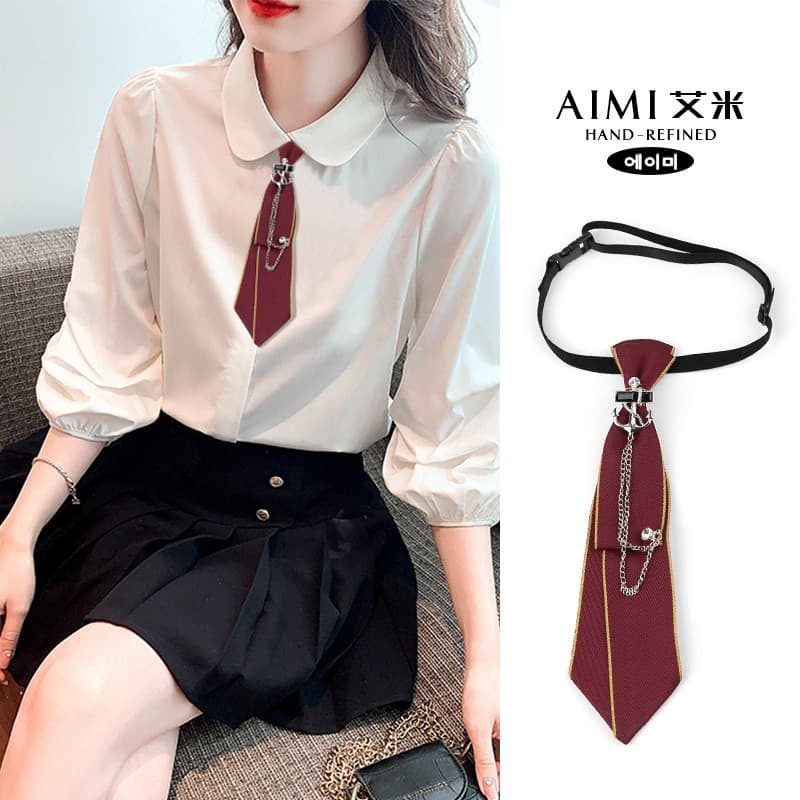 Jk gravata borboleta feminina Casual longa gravata mãos-livres unissex terno camisa noivo padrinhos acessórios de casame