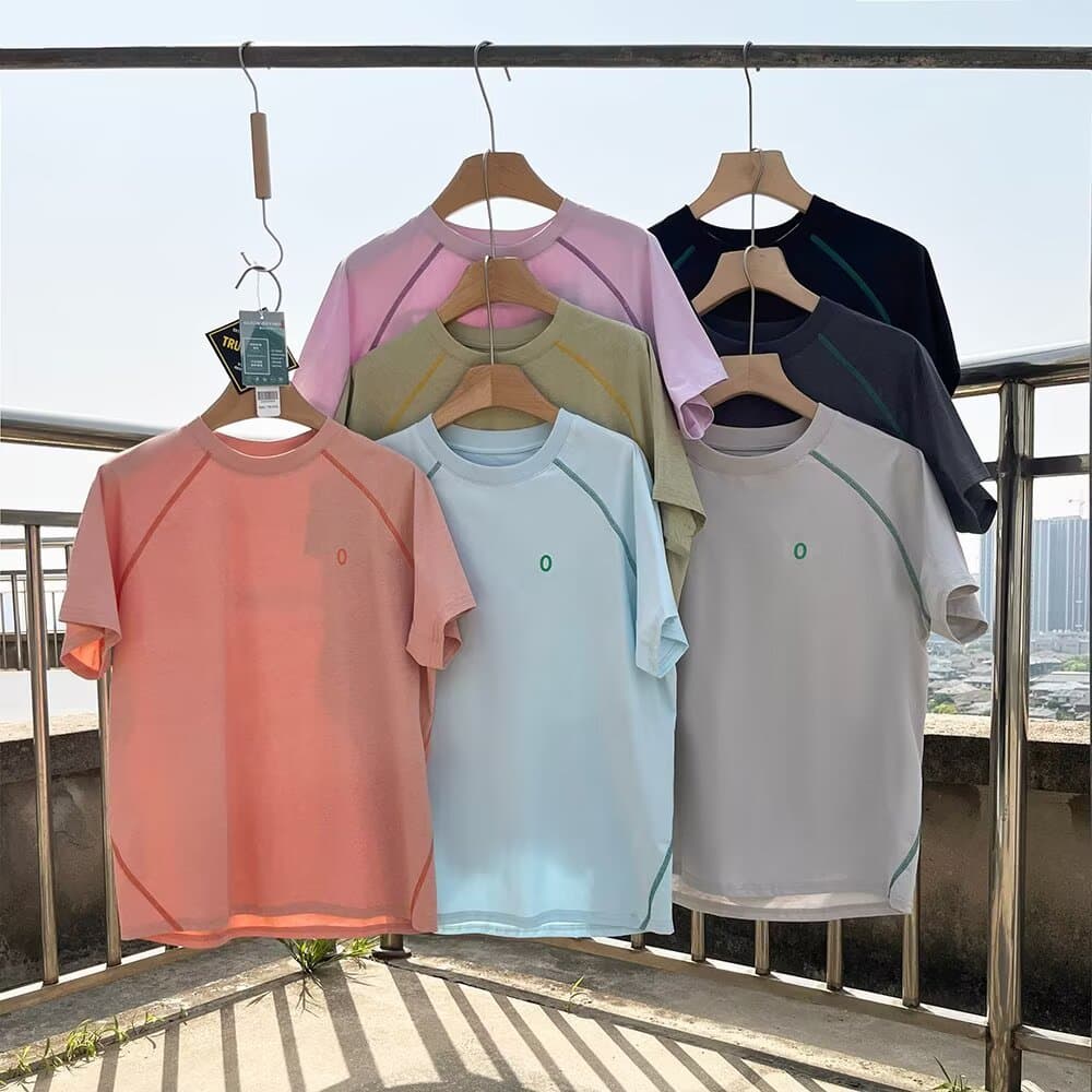 Site Oficial 199!Masculino feminino casais estilo montanha protetor solar ao ar livre de secagem rápida camiseta de mang