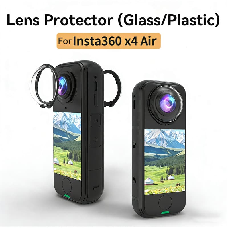 Protetores De Lente Rotativos Para Insta360 X4 Air Vidro Temperado/Hard PC HD Transparente Anti-Risco Tampa Protetora Da