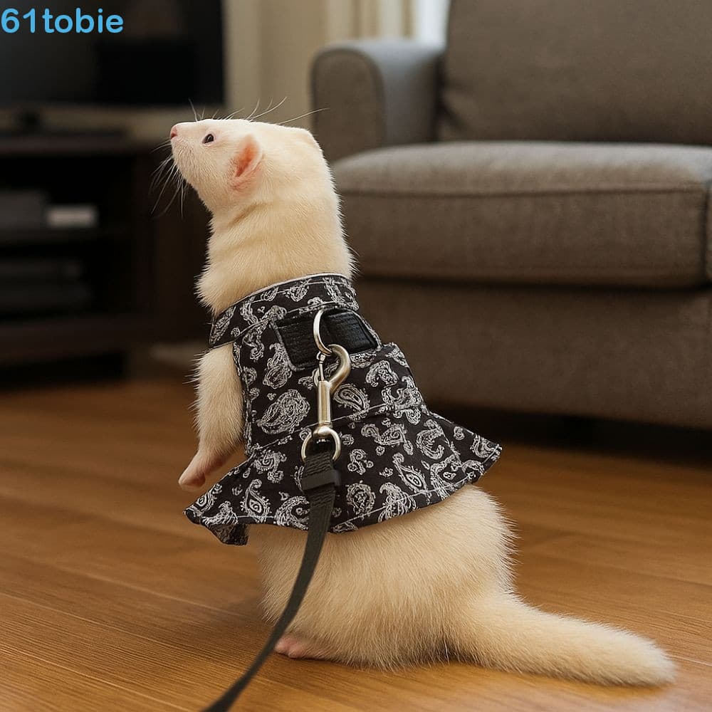 Arnês De Trela De Lagarto TOBIE , Vestido De Réptil Com Padrão Floral Macio , Corda De Tração De Dragão Barbudo Ajustáve