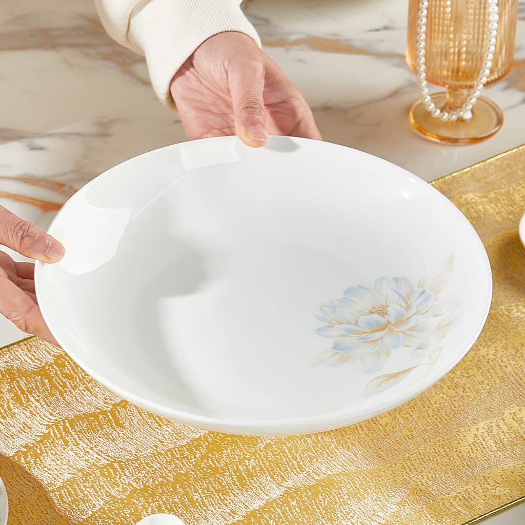 Tangshan Bone China Prato Grande Super Grande Pequena Lagosta Pimenta Picada Prato de Cabeça de Peixe Prato Doméstico 33